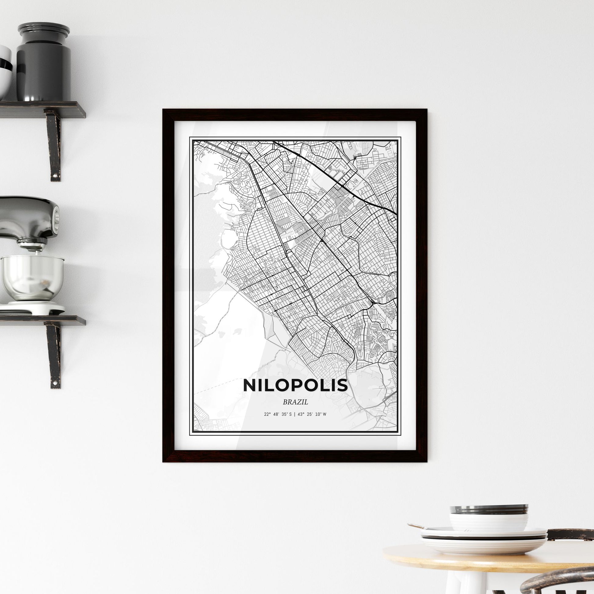 Nilopolis Brazil - Minimal City Map