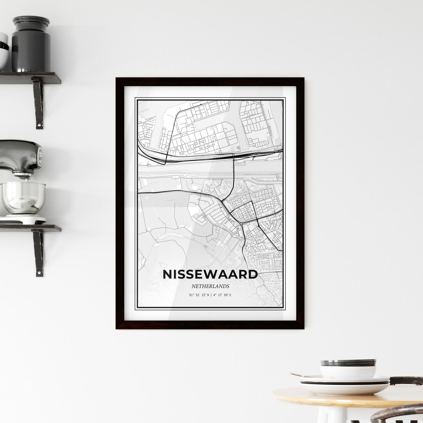  Nissewaard Netherlands - Minimal City Map