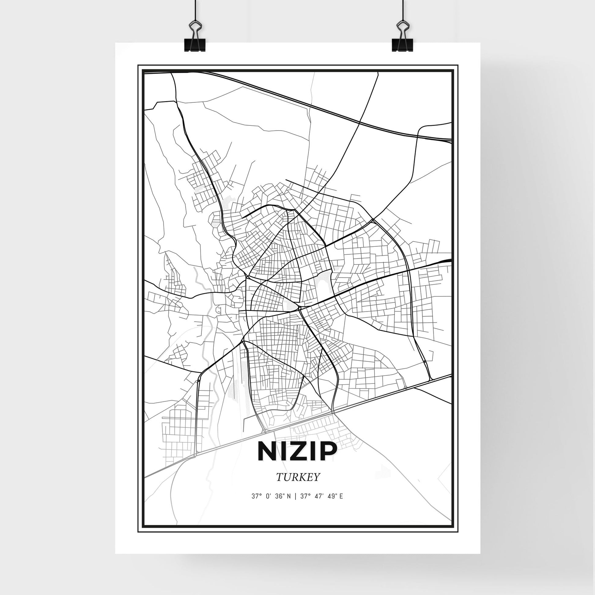 Nizip Turkey - Premium City Map Poster