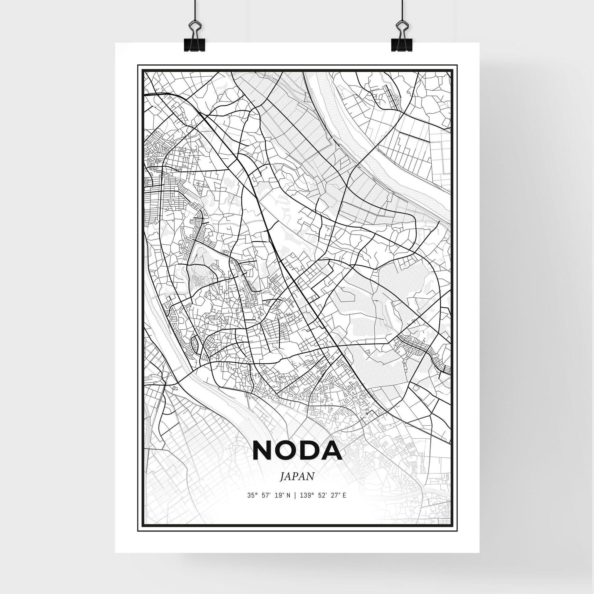 Noda Japan - Premium City Map Poster