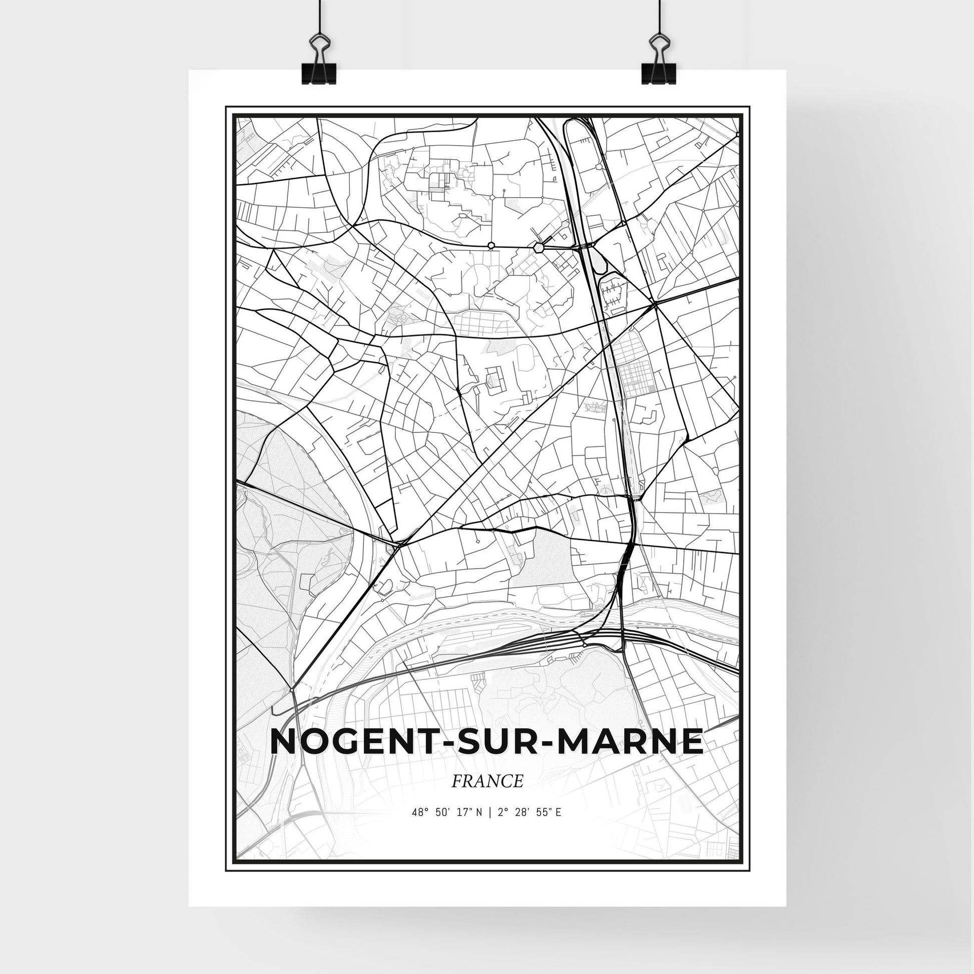 Nogent-sur-Marne France - Premium City Map Poster