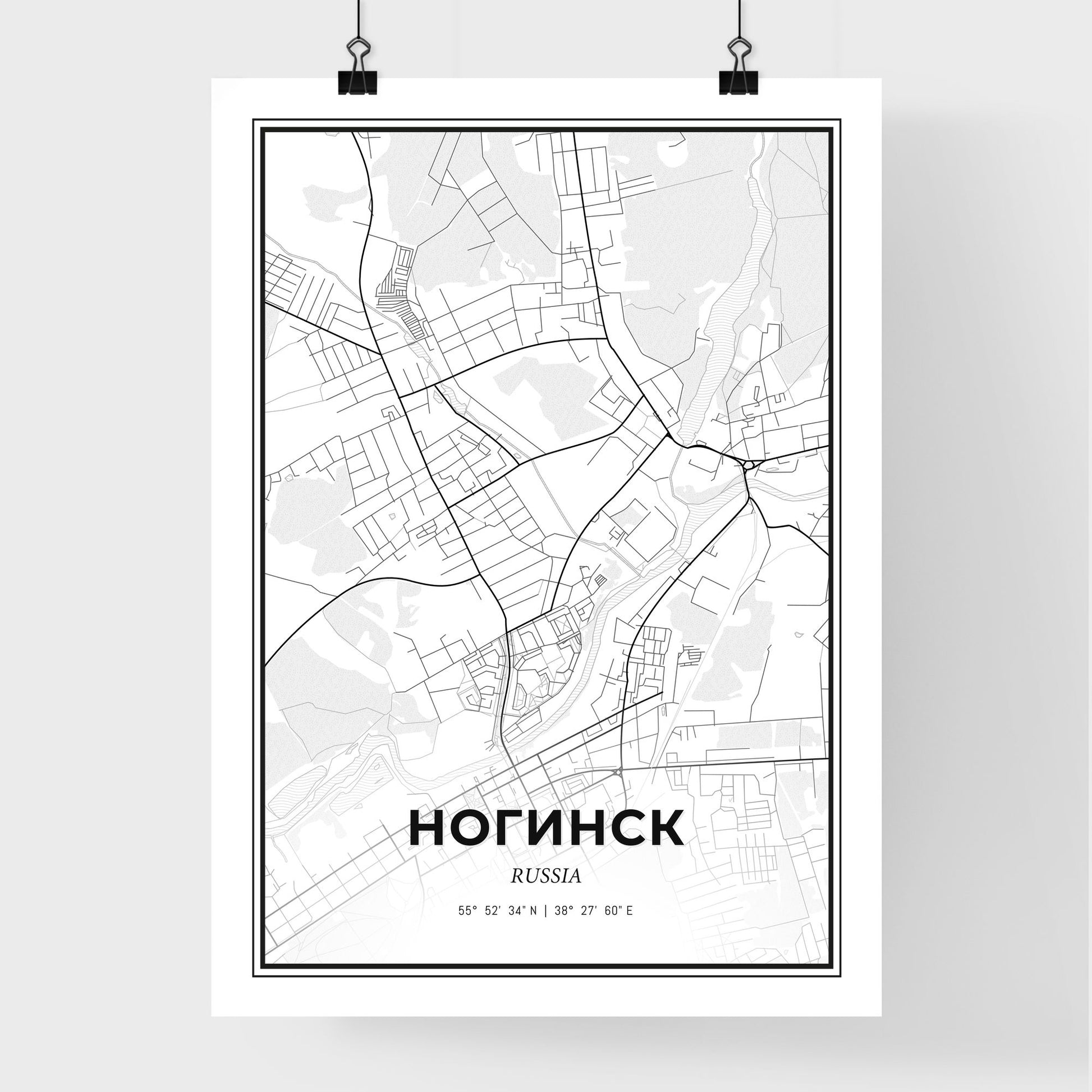 Noginsk Russia - Premium City Map Poster