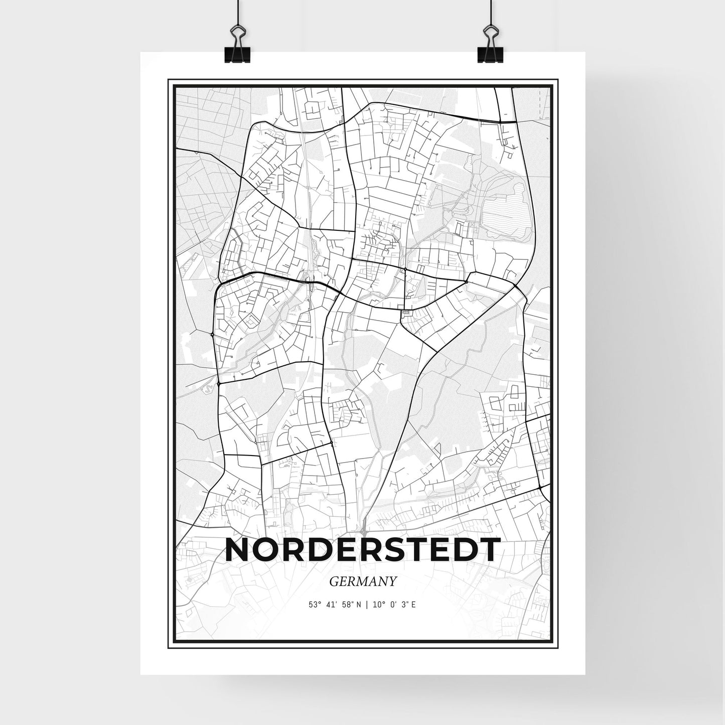 Norderstedt Germany - Premium City Map Poster