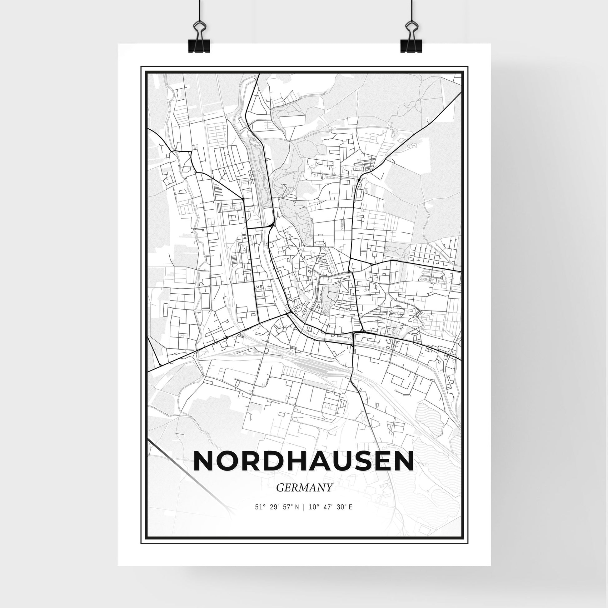 Nordhausen Germany - Premium City Map Poster