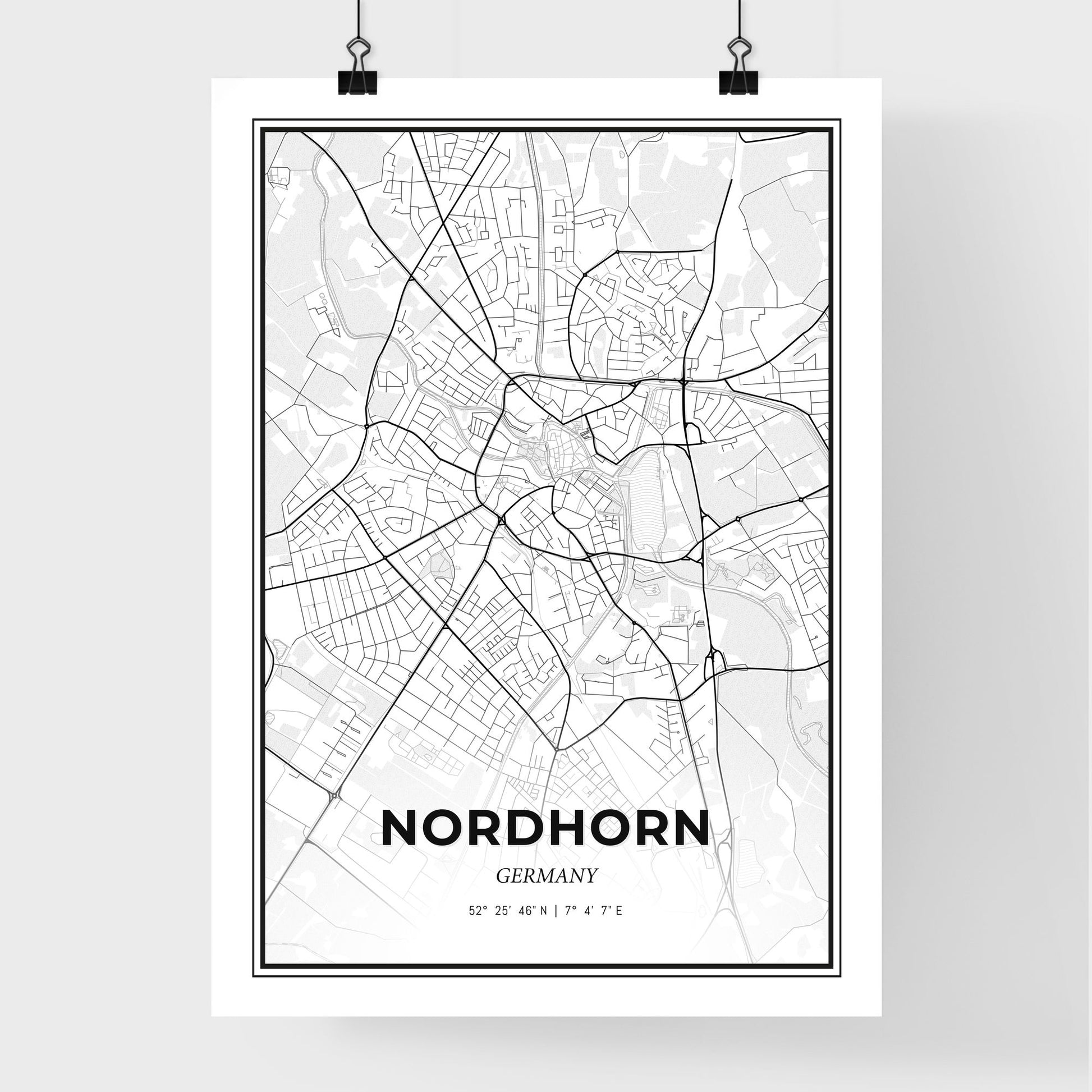 Nordhorn Germany - Premium City Map Poster