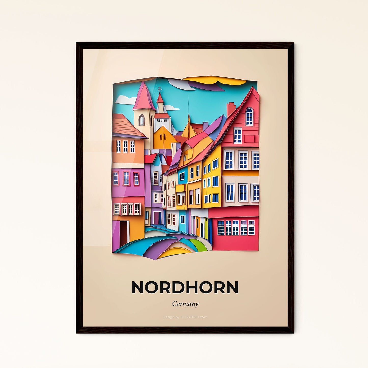 Vivid Nordhorn, Germany, Papercut Print