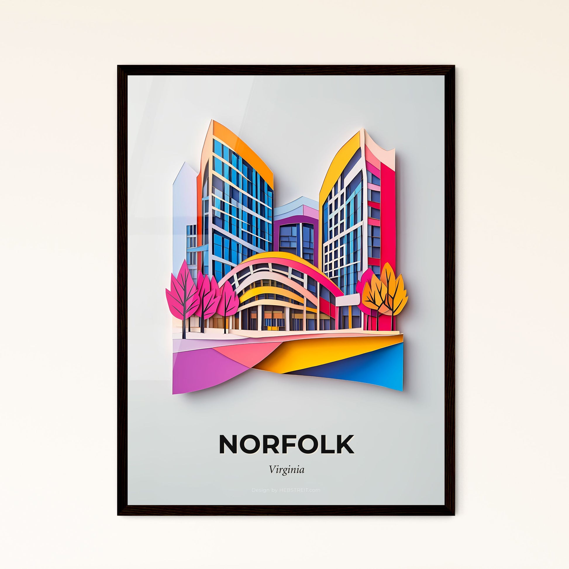 Vivid Norfolk, Virginia - a colorful city with a rainbow colored building