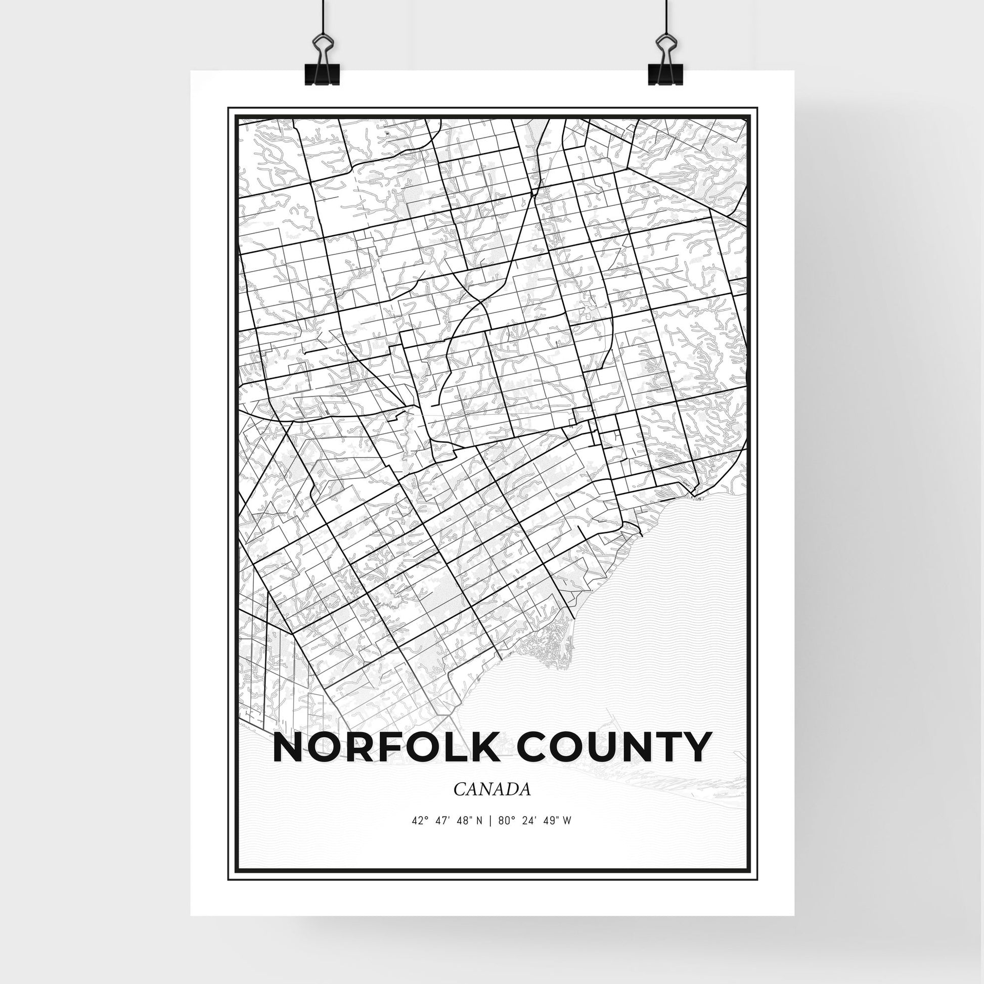 Norfolk County Canada - Premium City Map Poster