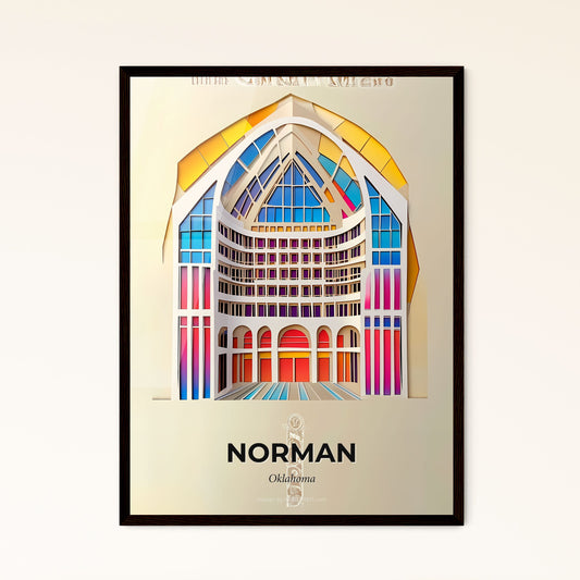 Vivid Norman, Oklahoma - a building with a colorful stained glass window