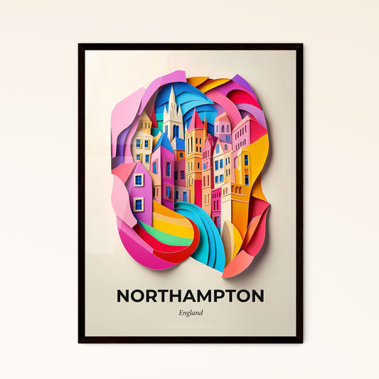 Vivid Northampton, England - a colorful city with a rainbow colored wave