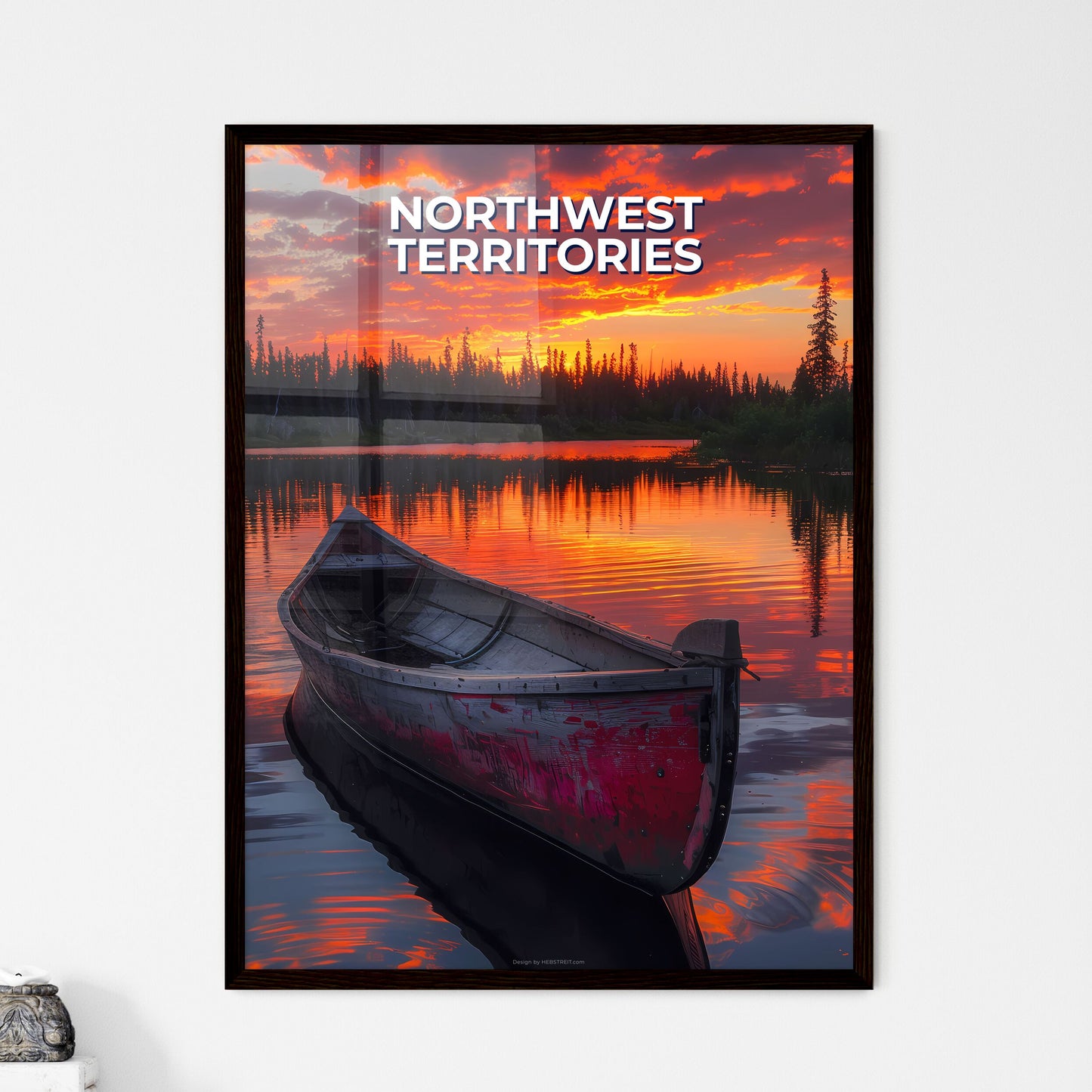 Vibrant Artistic Depiction of Northwest Terr - Framed Art Print