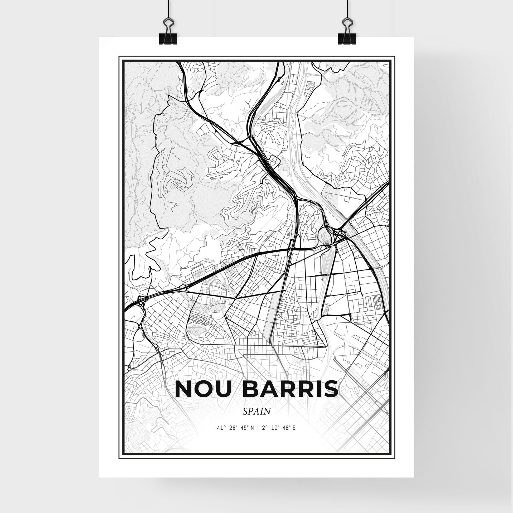 Nou Barris Spain - Premium City Map Poster