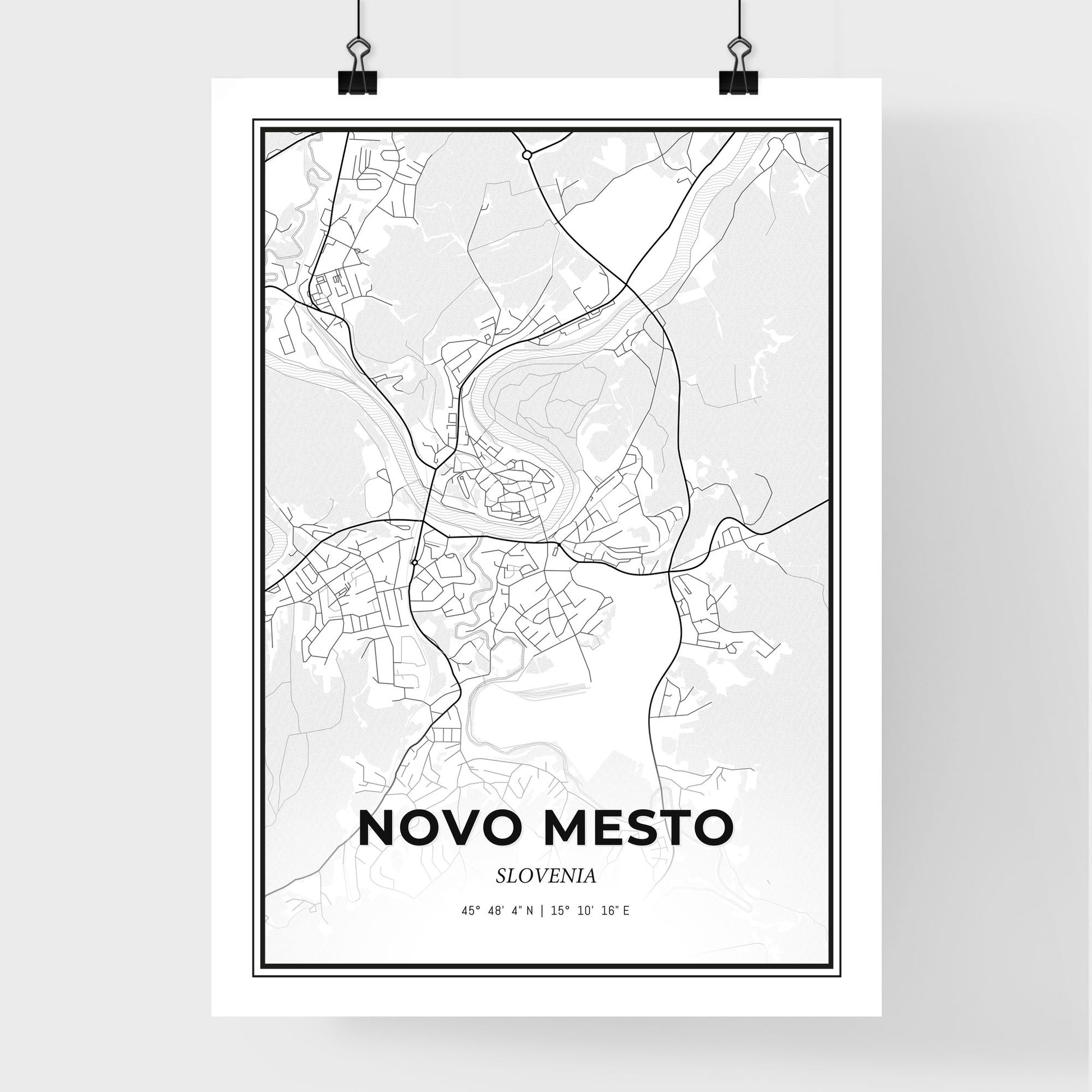 Novo Mesto Slovenia - Premium City Map Poster