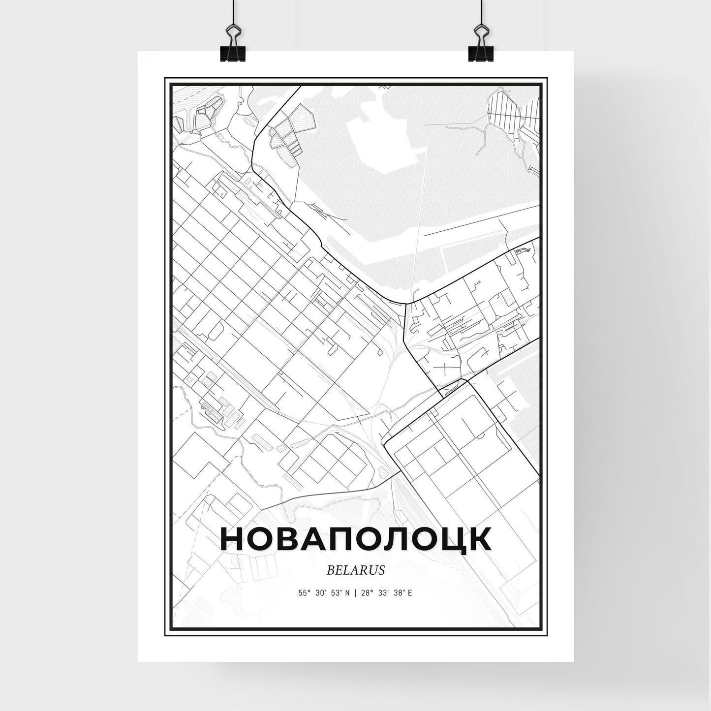 Novopolotsk Belarus - Premium City Map Poster