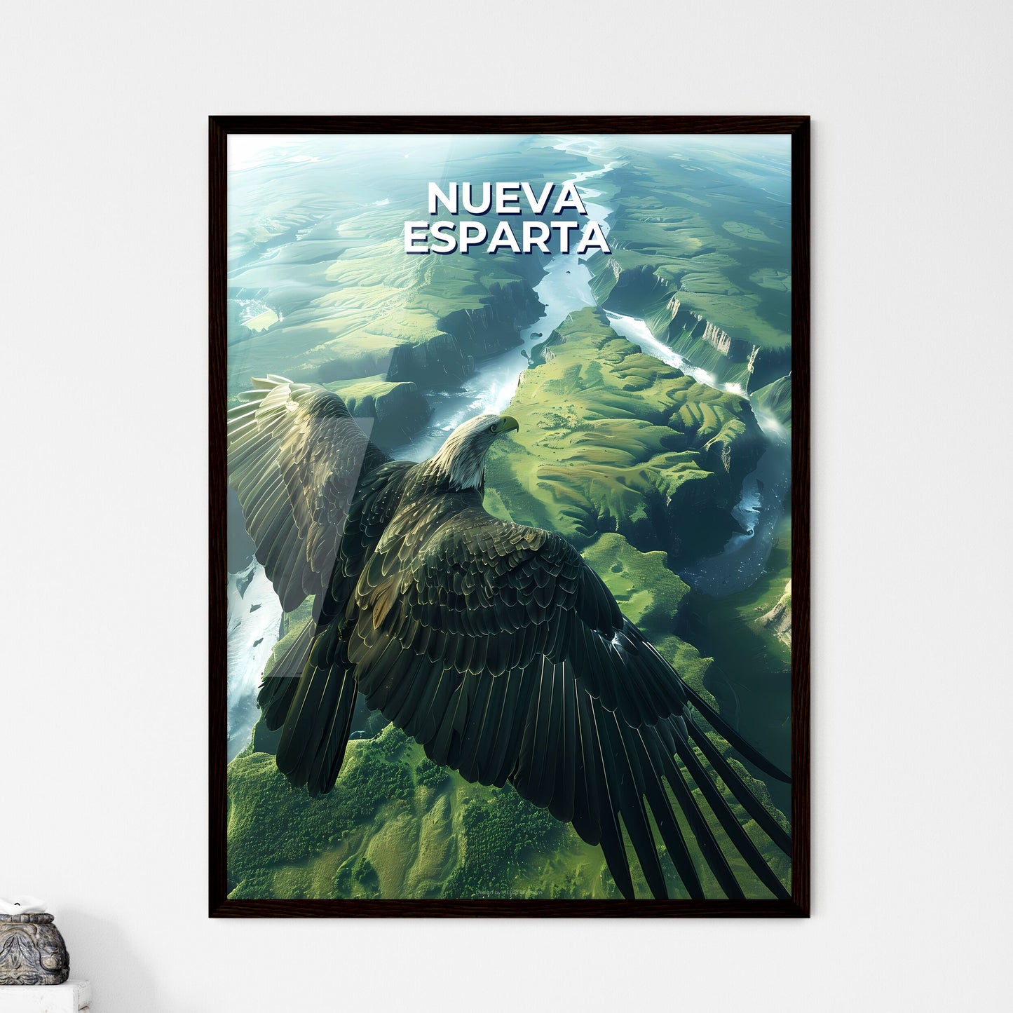 Venezuelan Landscape, Nueva Esparta, Bird, River, Nature, Painting, Art