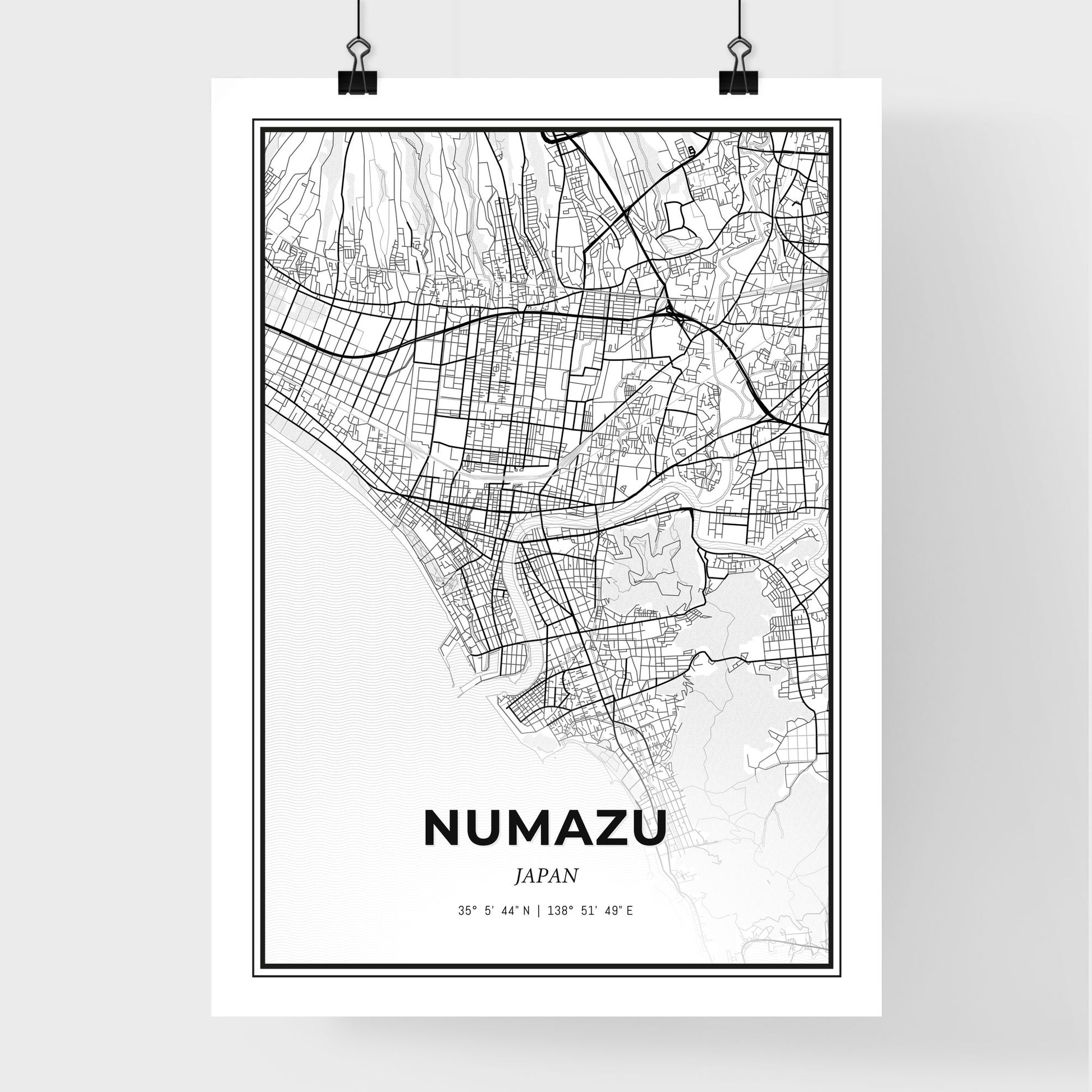 Numazu Japan - Premium City Map Poster