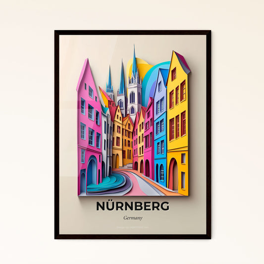 Vivid Nurnberg, Germany - a colorful city with a fountain in the middle