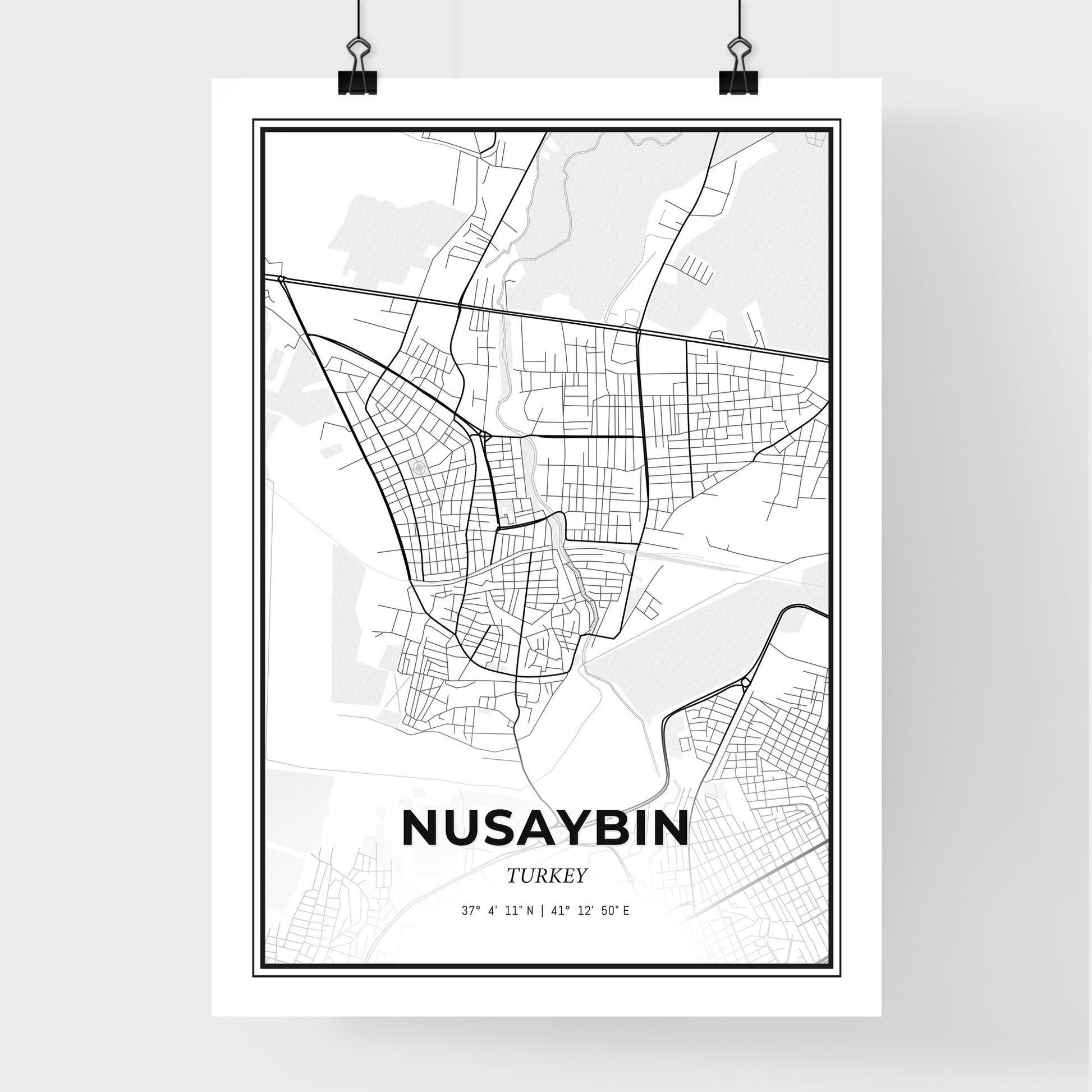 Nusaybin Turkey - Premium City Map Poster