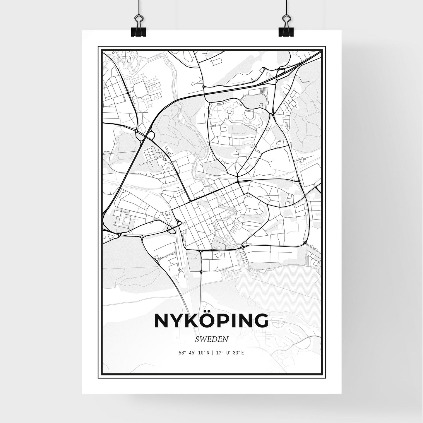 Nyköping Sweden - Premium City Map Poster