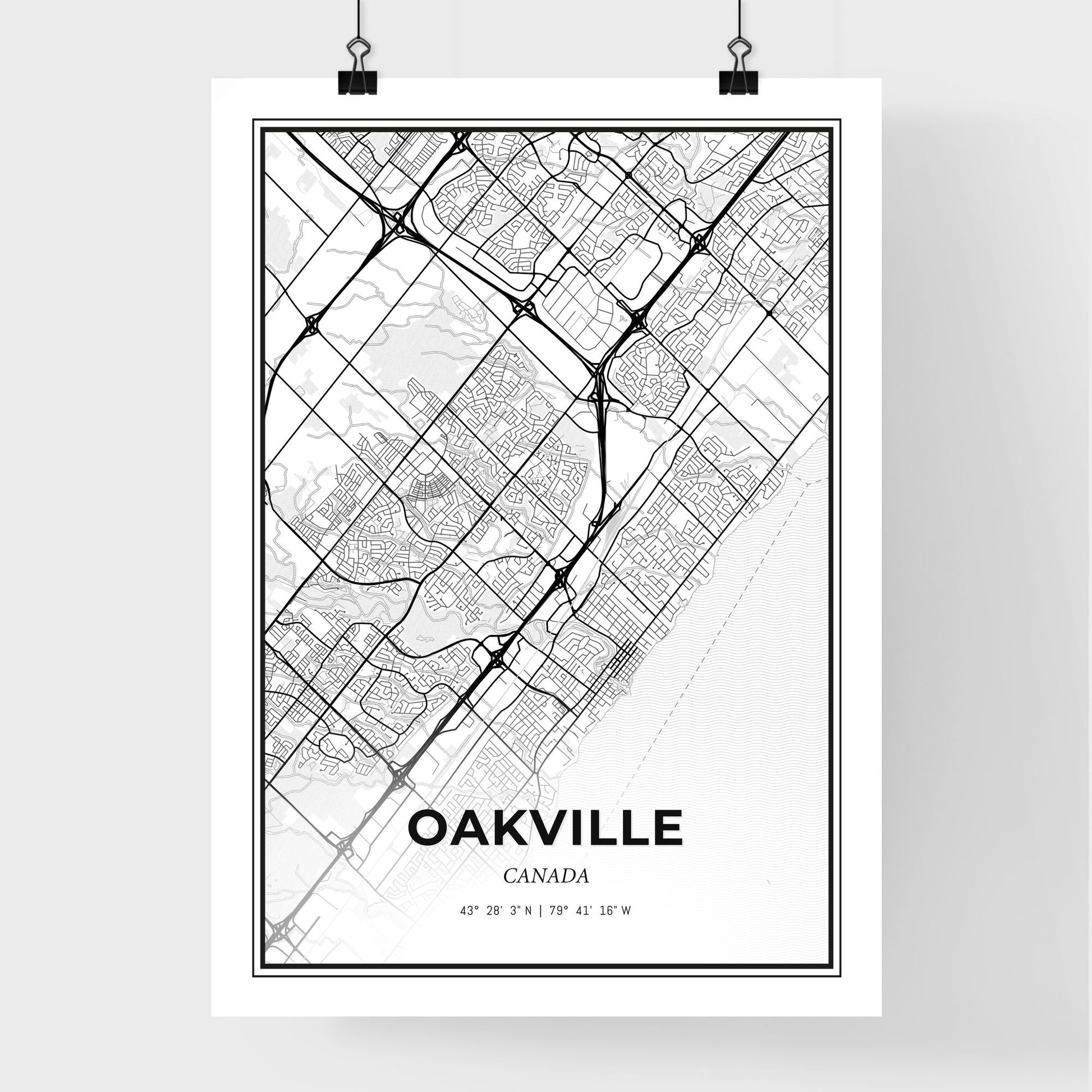 Oakville Canada - Premium City Map Poster