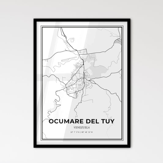 Ocumare del Tuy Venezuela - Scandinavian Style City Map for Modern Home Decor