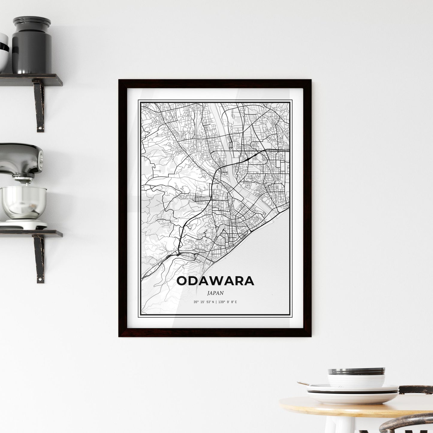 Odawara Japan - Minimal City Map