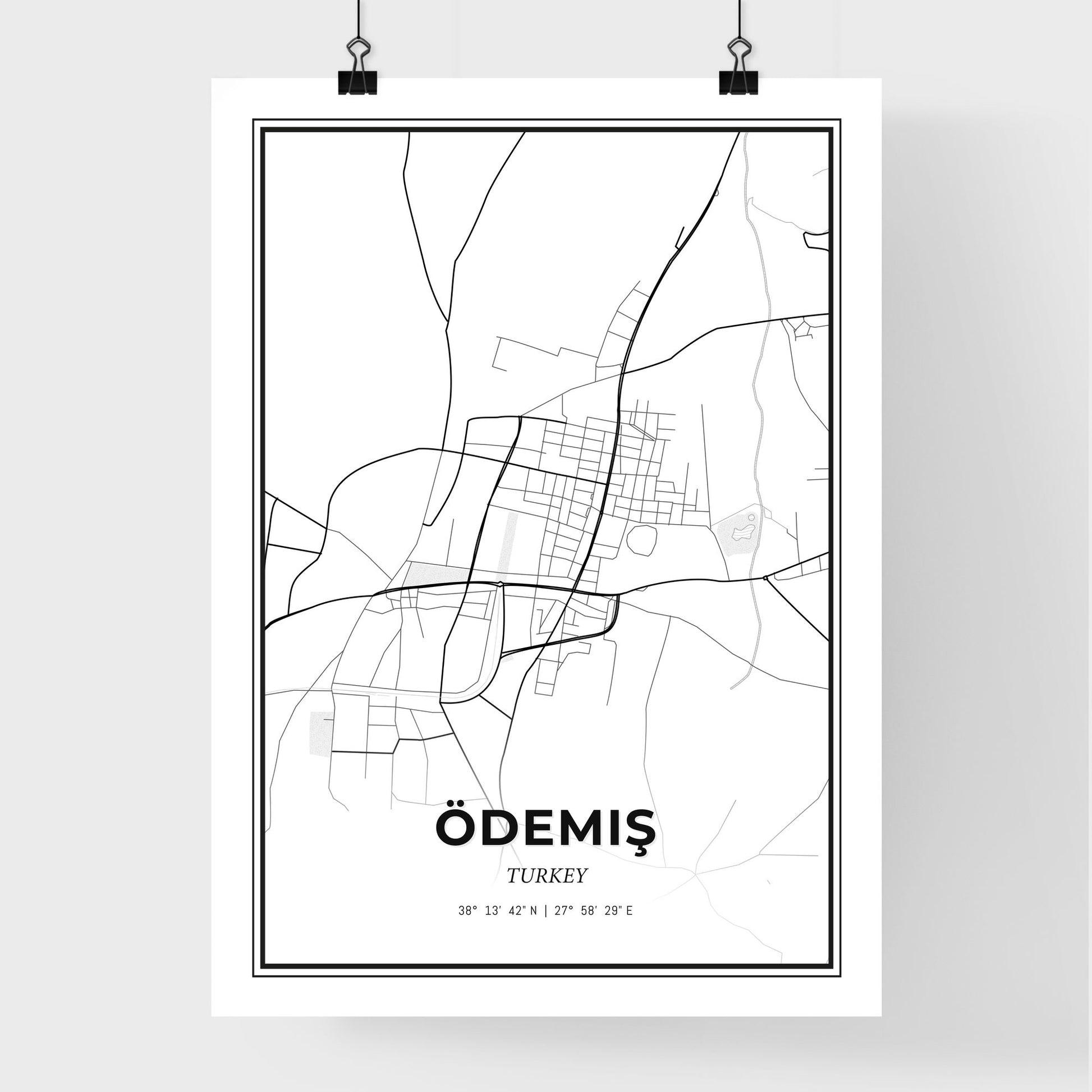 Ödemiş Turkey - Premium City Map Poster