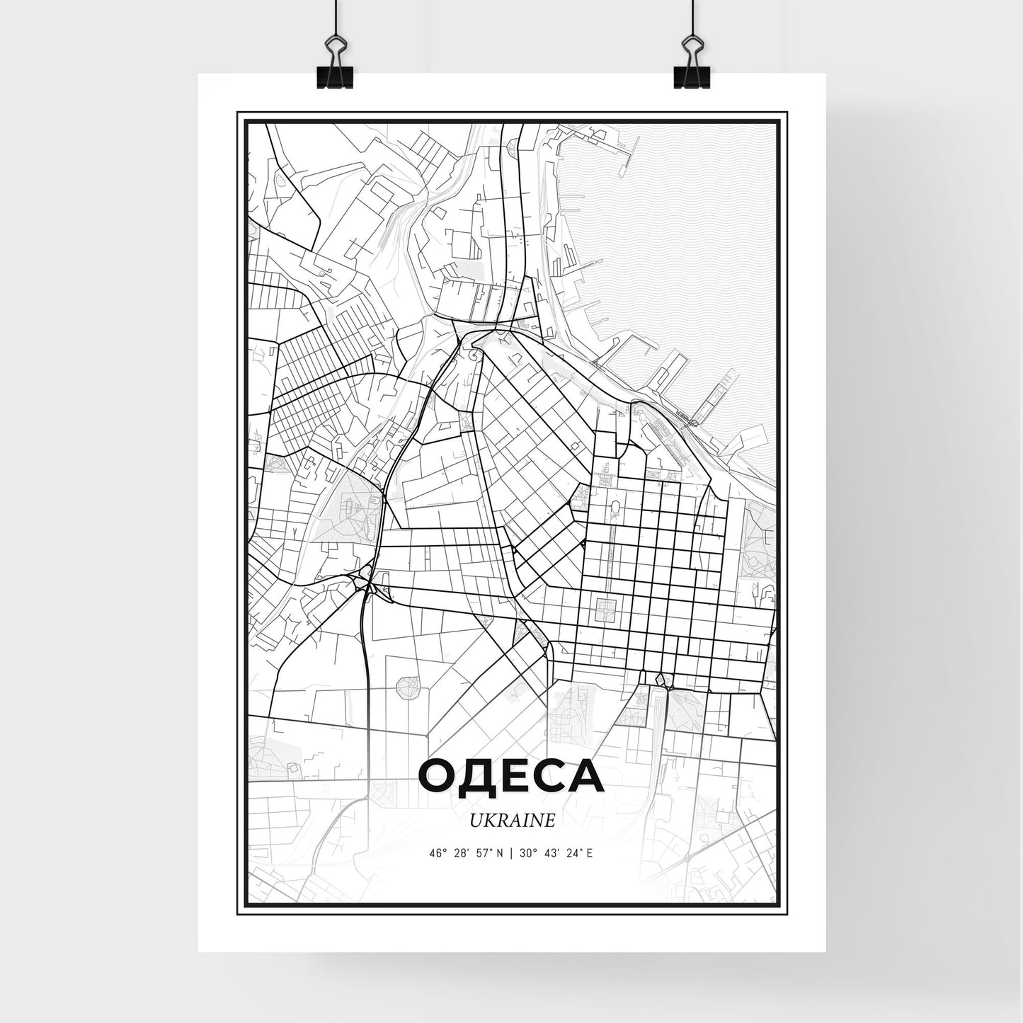 Odessa Ukraine - Premium City Map Poster