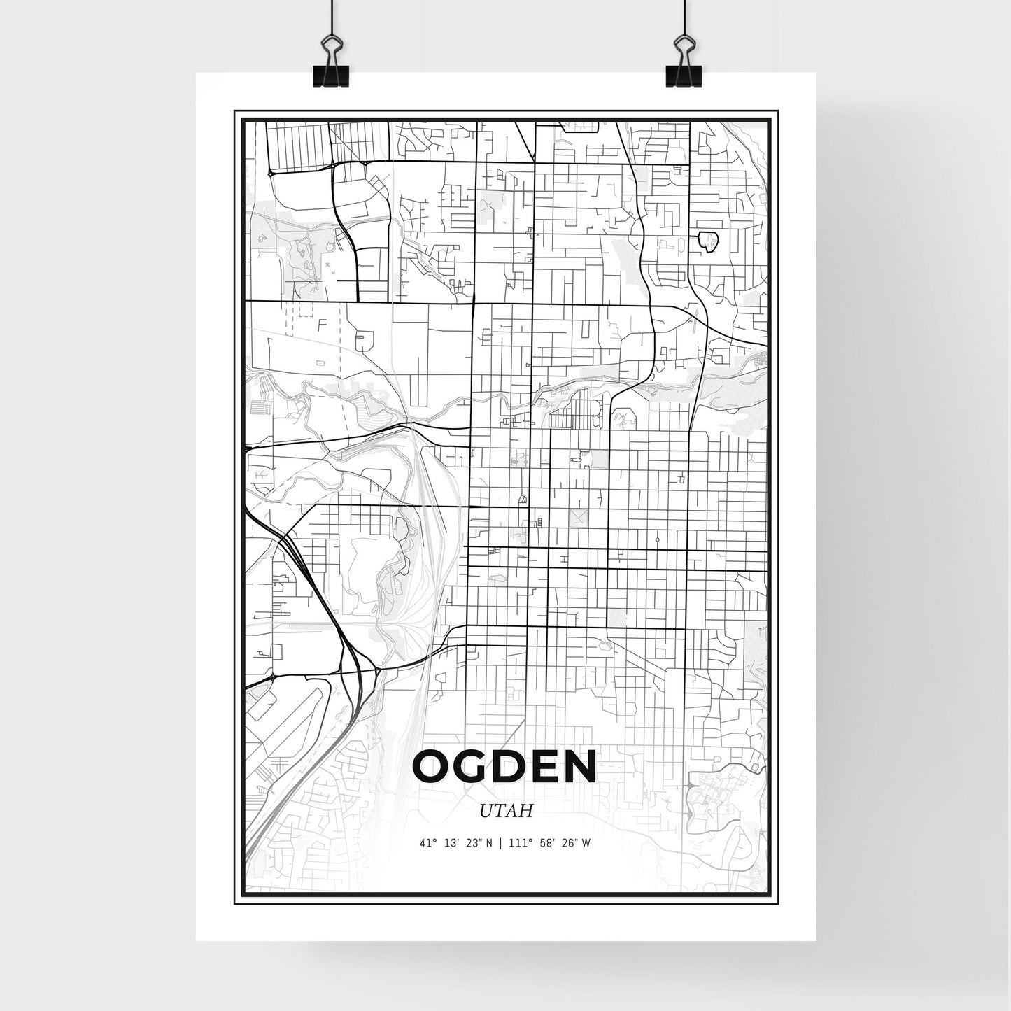 Ogden Utah - Premium City Map Poster