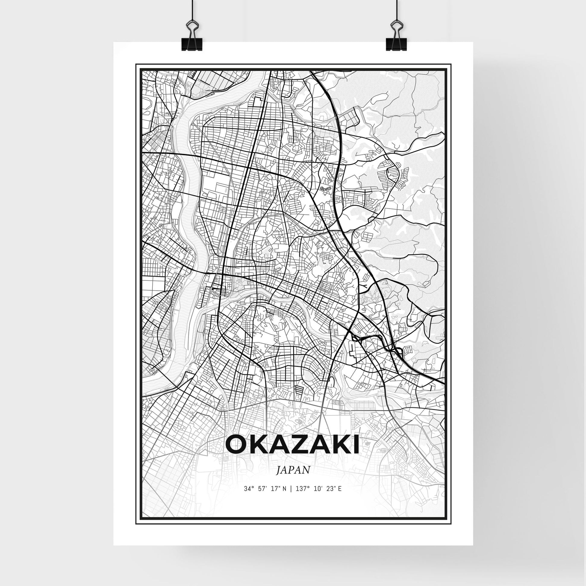 Okazaki Japan - Premium City Map Poster