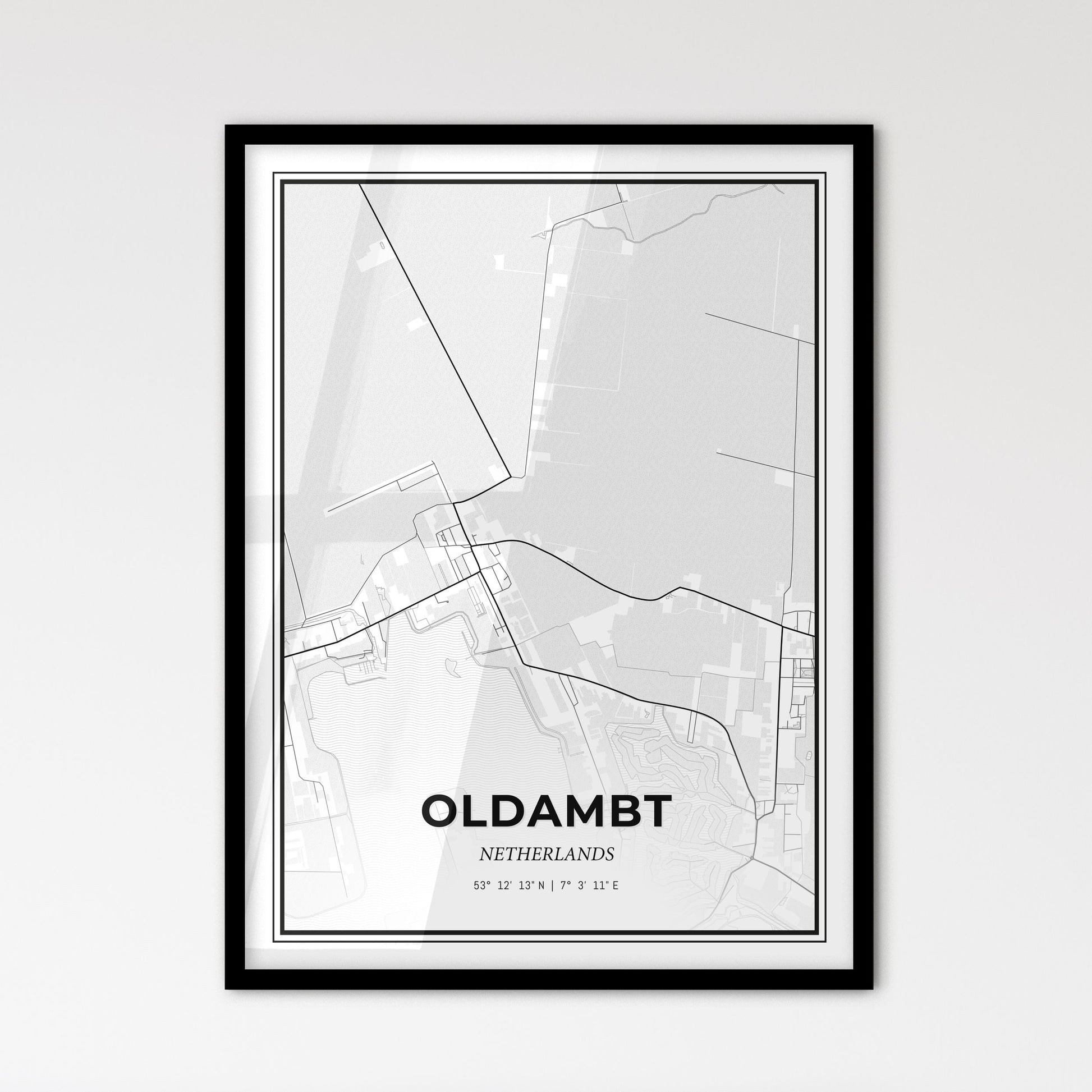  Oldambt Netherlands - Scandinavian Style City Map for Modern Home Decor