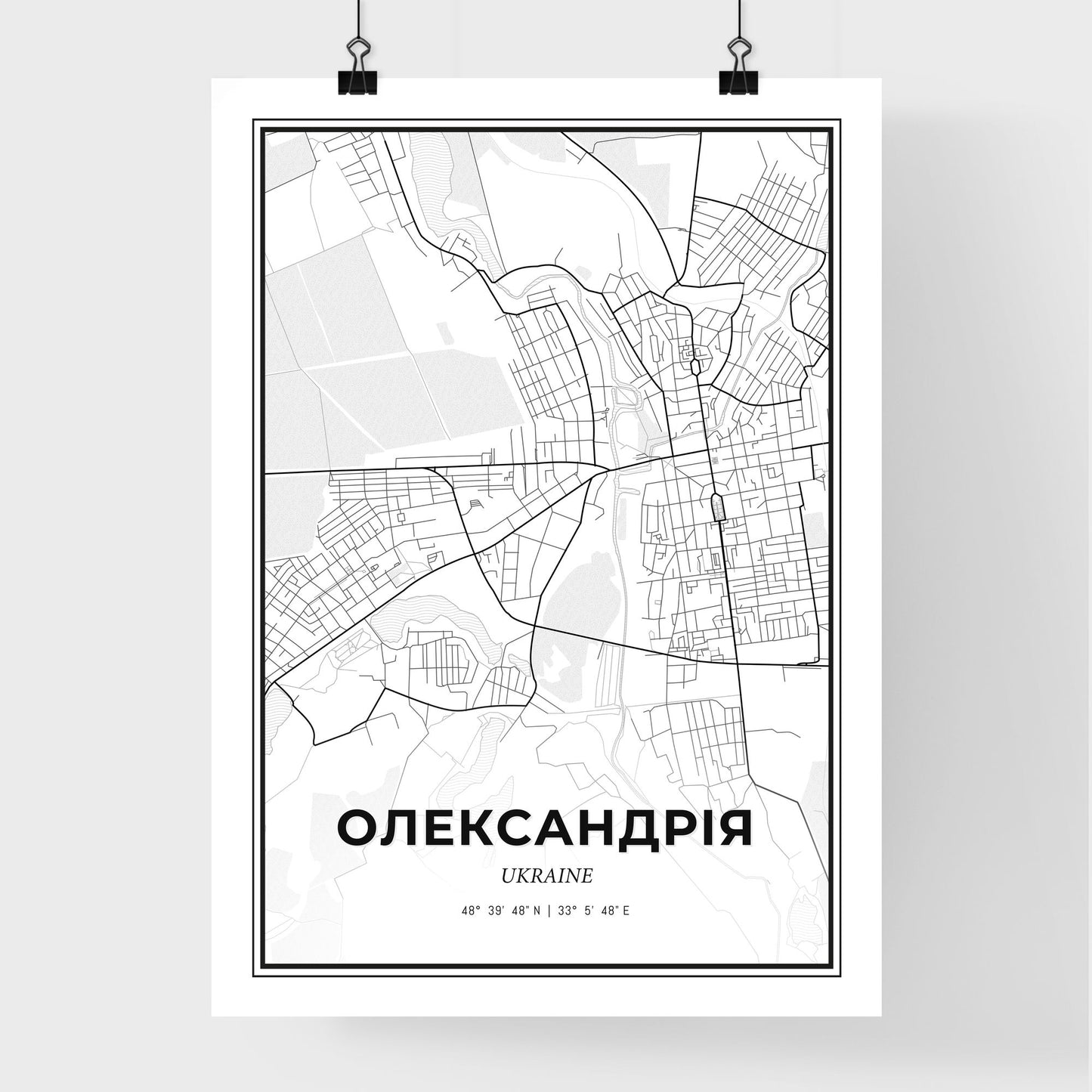 Oleksandriia Ukraine - Premium City Map Poster