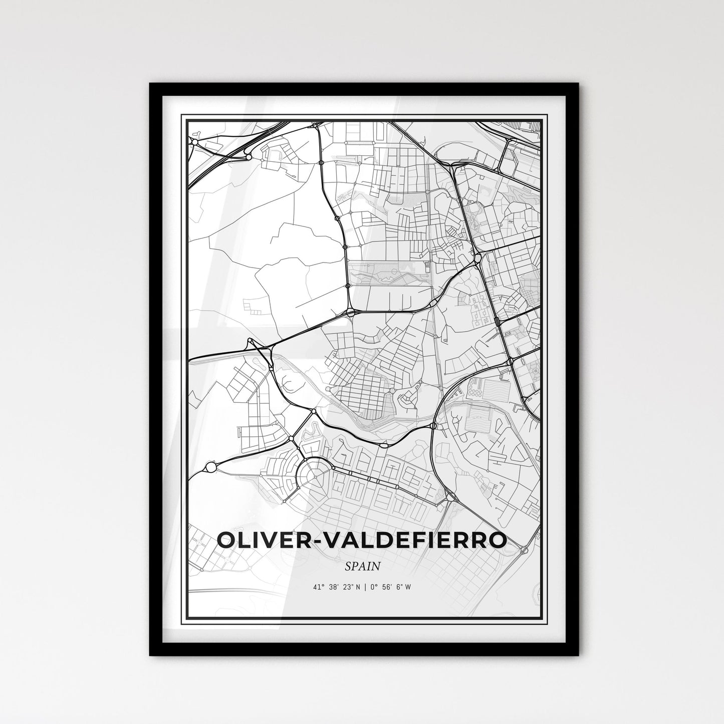 Oliver-Valdefierro Spain - Scandinavian Style City Map for Modern Home Decor