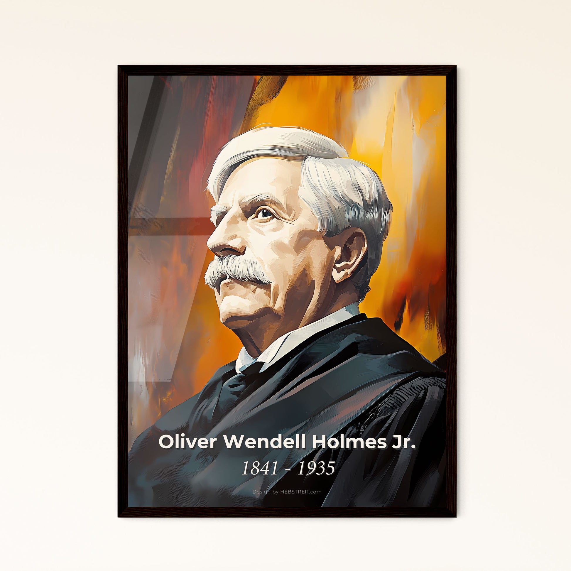 Portrait of Oliver Wendell Holmes Jr., 1841 - 1935. Impressionistic painting of a man in a robe.