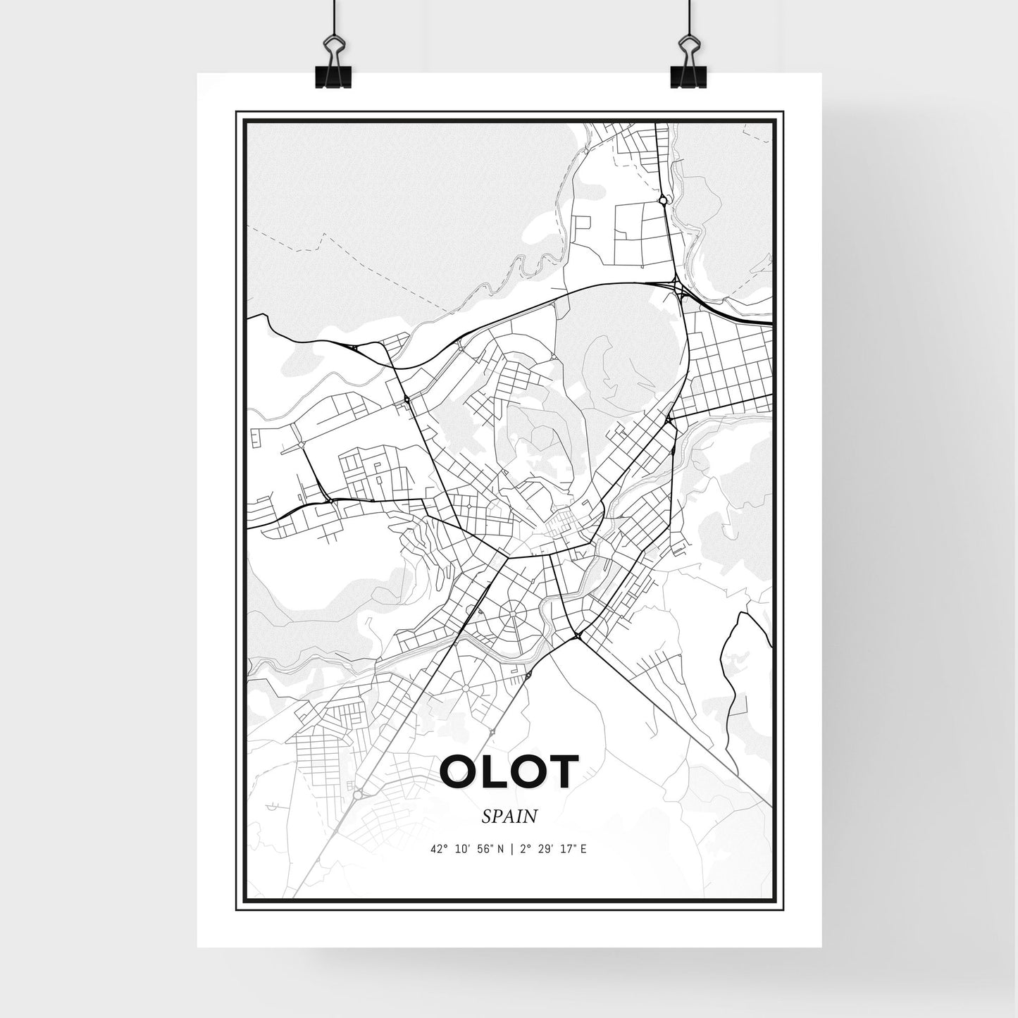 Olot Spain - Premium City Map Poster