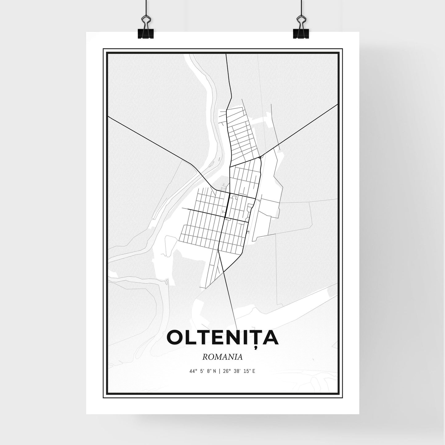 Oltenița Romania - Premium City Map Poster