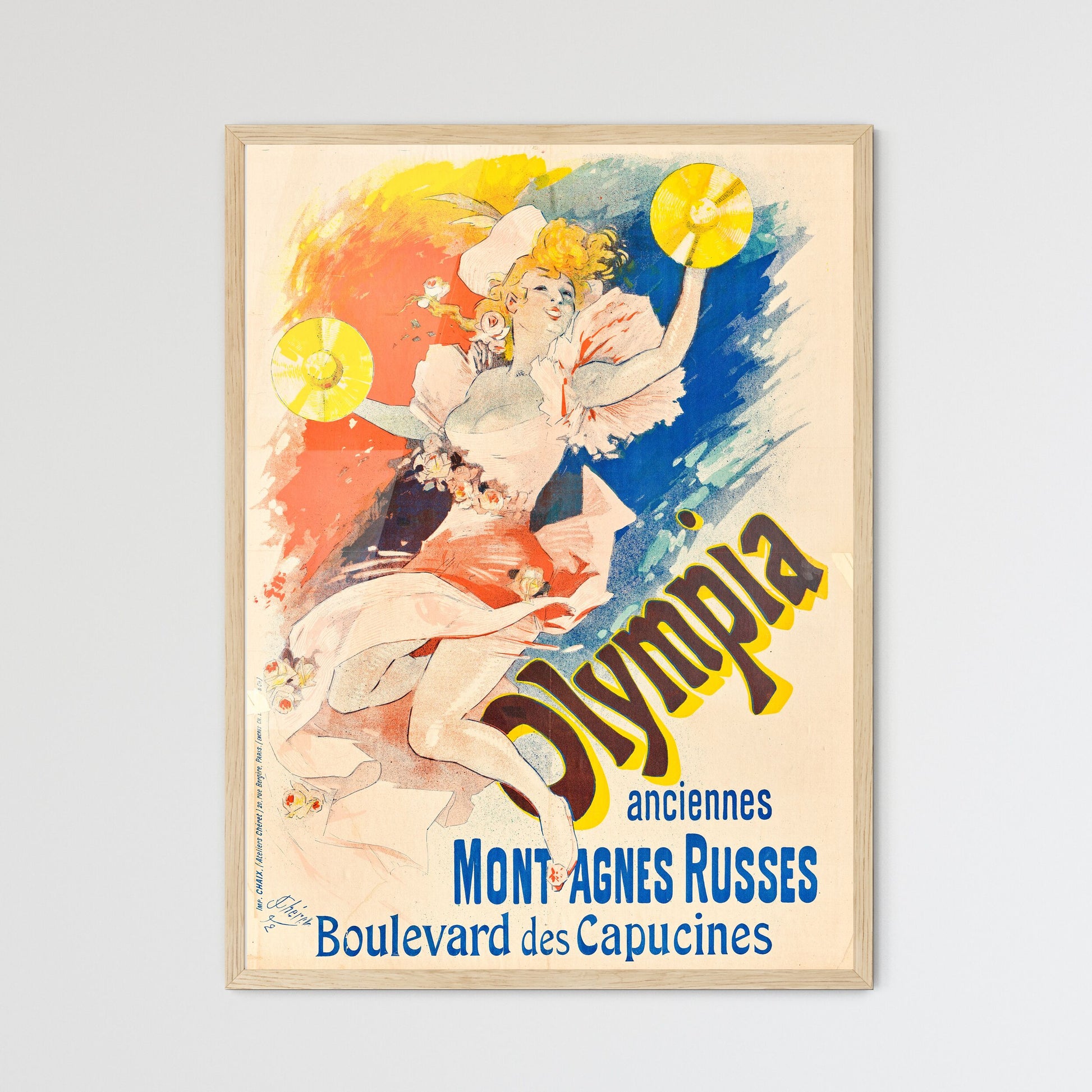 Olympia Anciennes, Montagnes Russes by Jules Chéret Framed Art Print