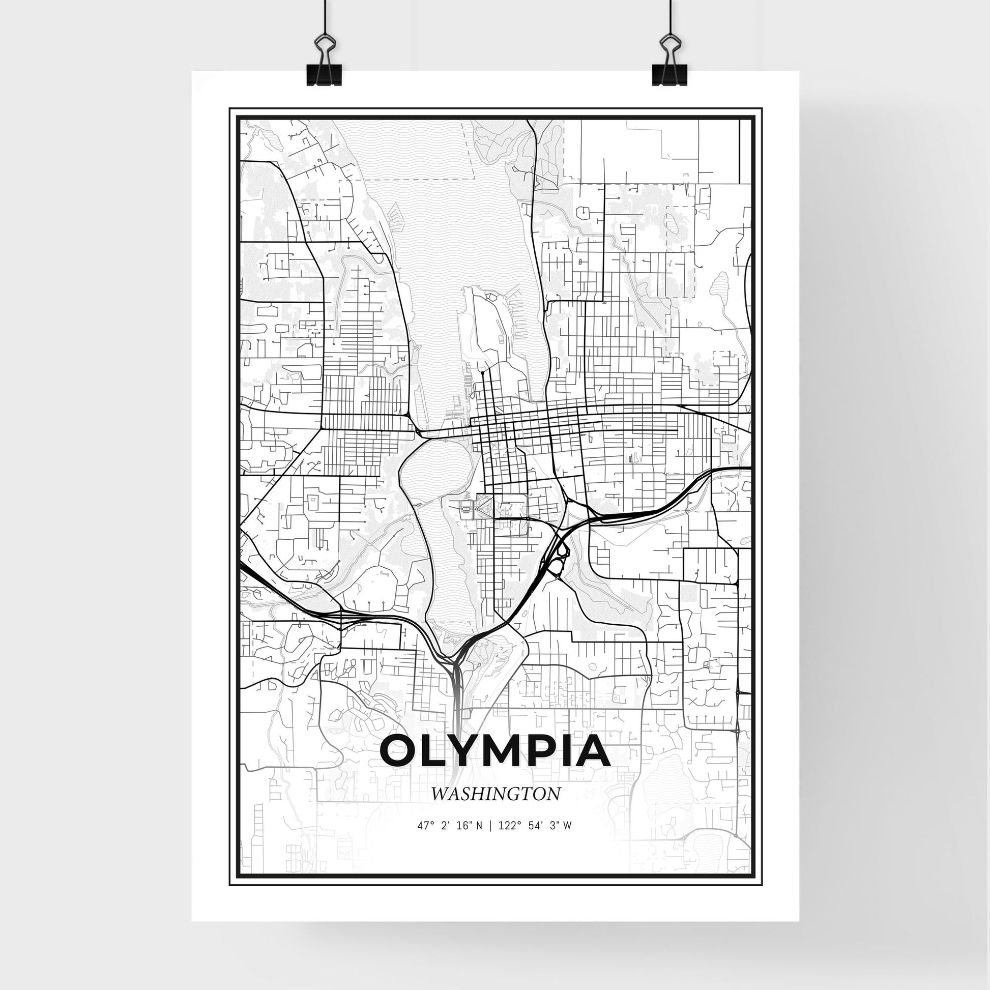 Olympia Washington - Premium City Map Poster