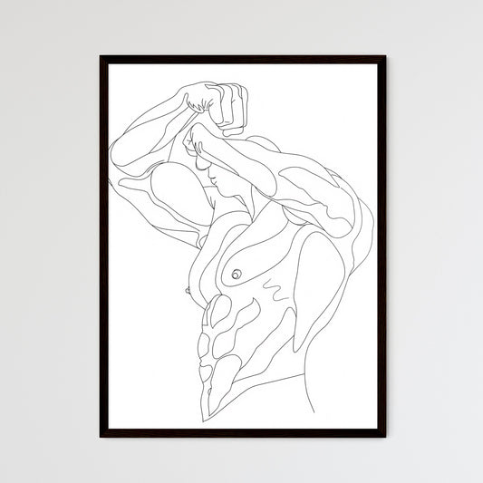 Vibrant Artistic Depiction: Strikingly Drawn Male Bicep Exuding Strength & Elegance Wall Art