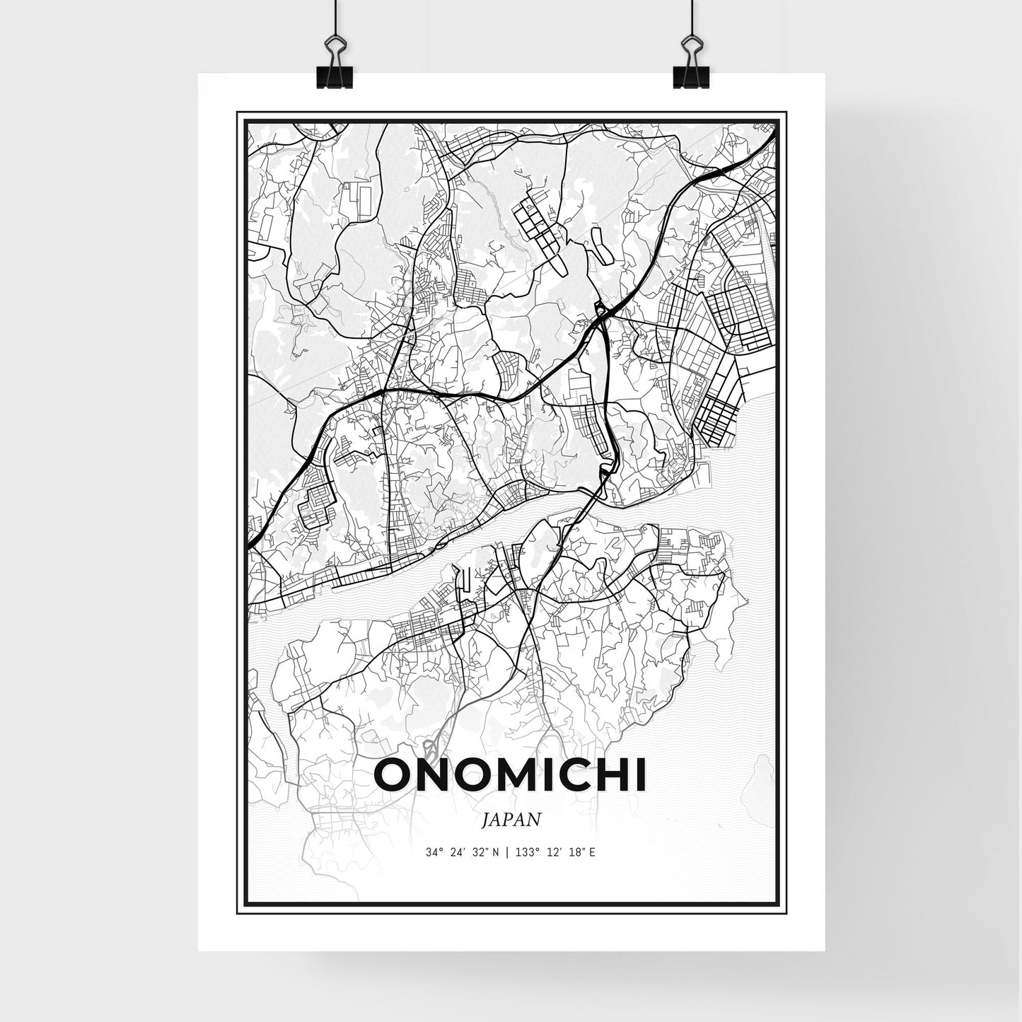 Onomichi Japan - Premium City Map Poster