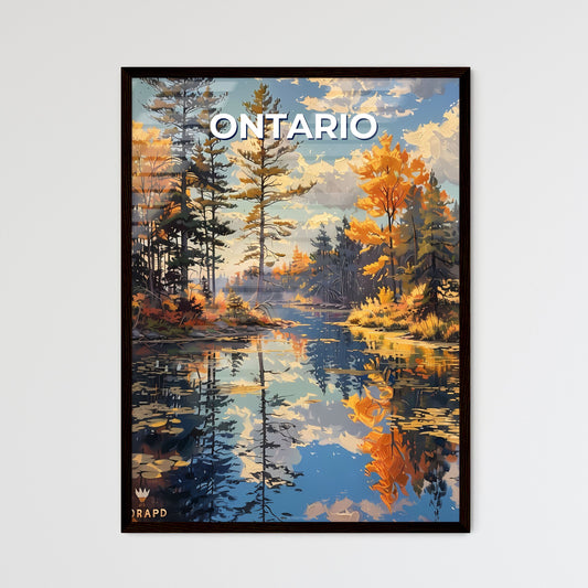 Ontario River Art - Vibrant Colorful Landscape Painting with Trees Leaves Foliage Nature Scene Artwork Canadian