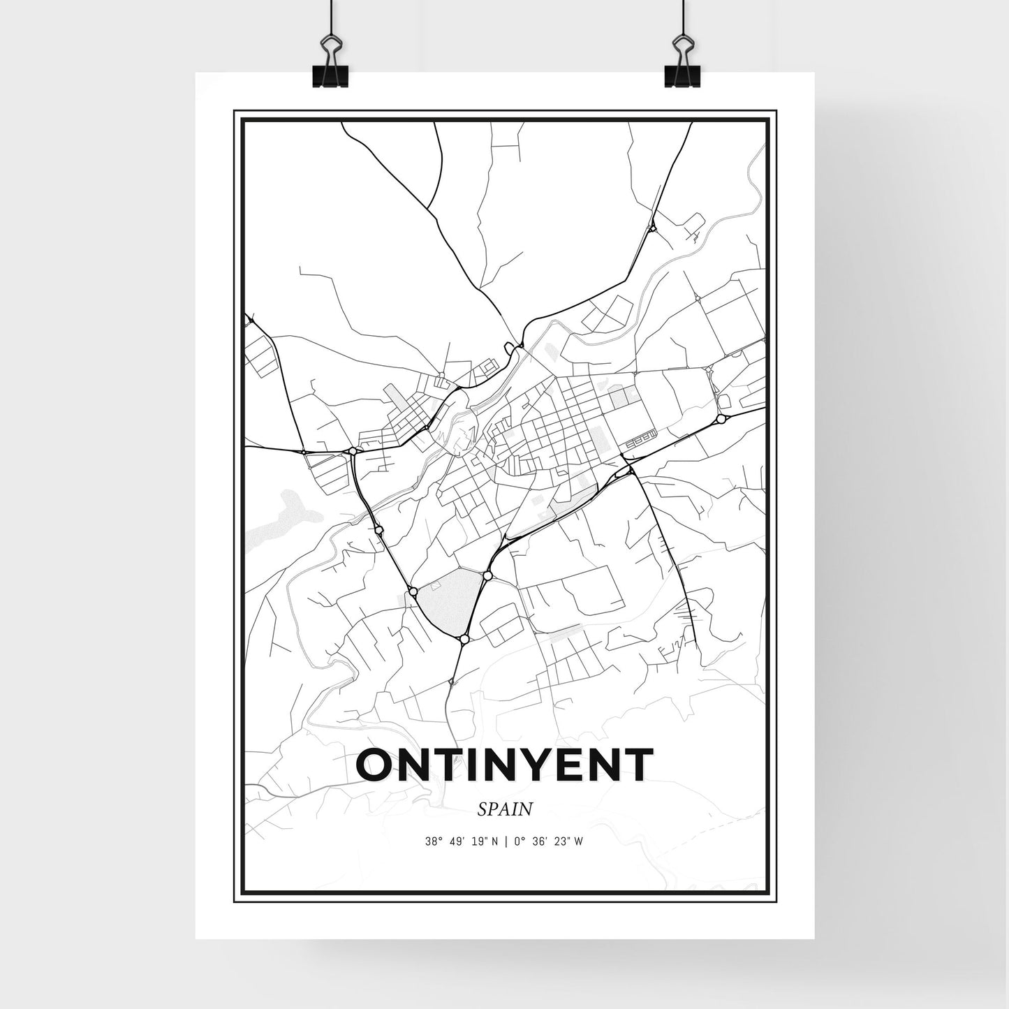 Ontinyent Spain - Premium City Map Poster