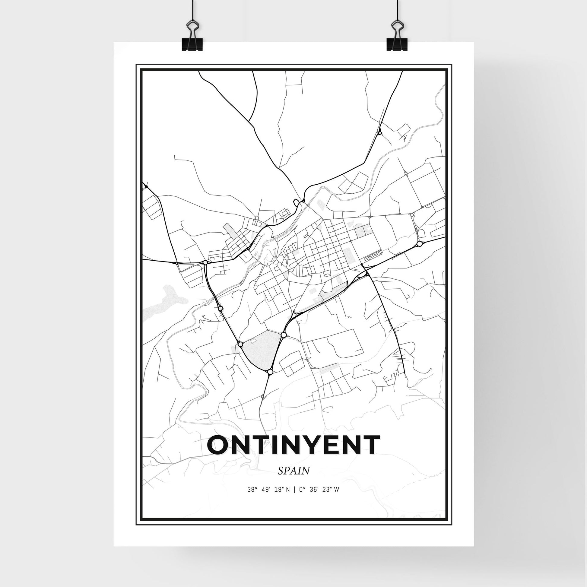 Ontinyent Spain - Premium City Map Poster