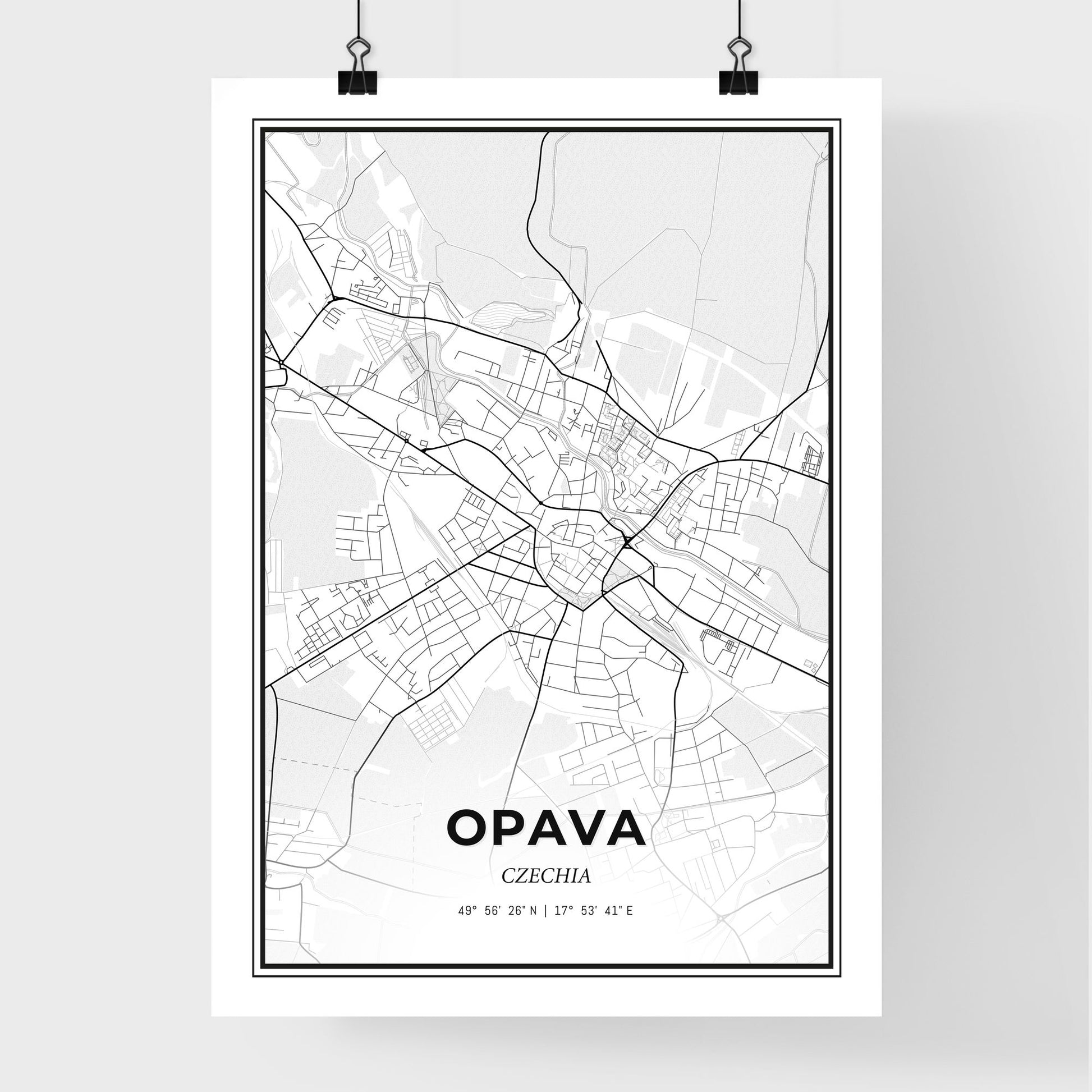  Opava Czechia - Premium City Map Poster