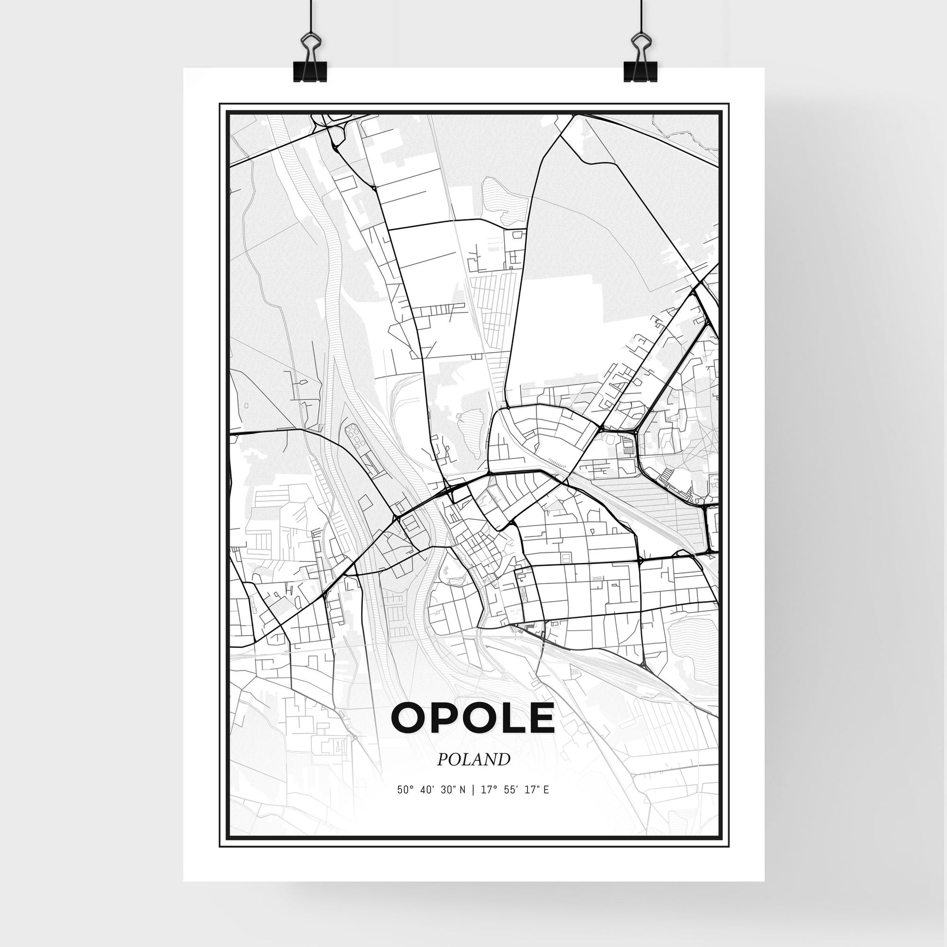 Opole Poland - Premium City Map Poster