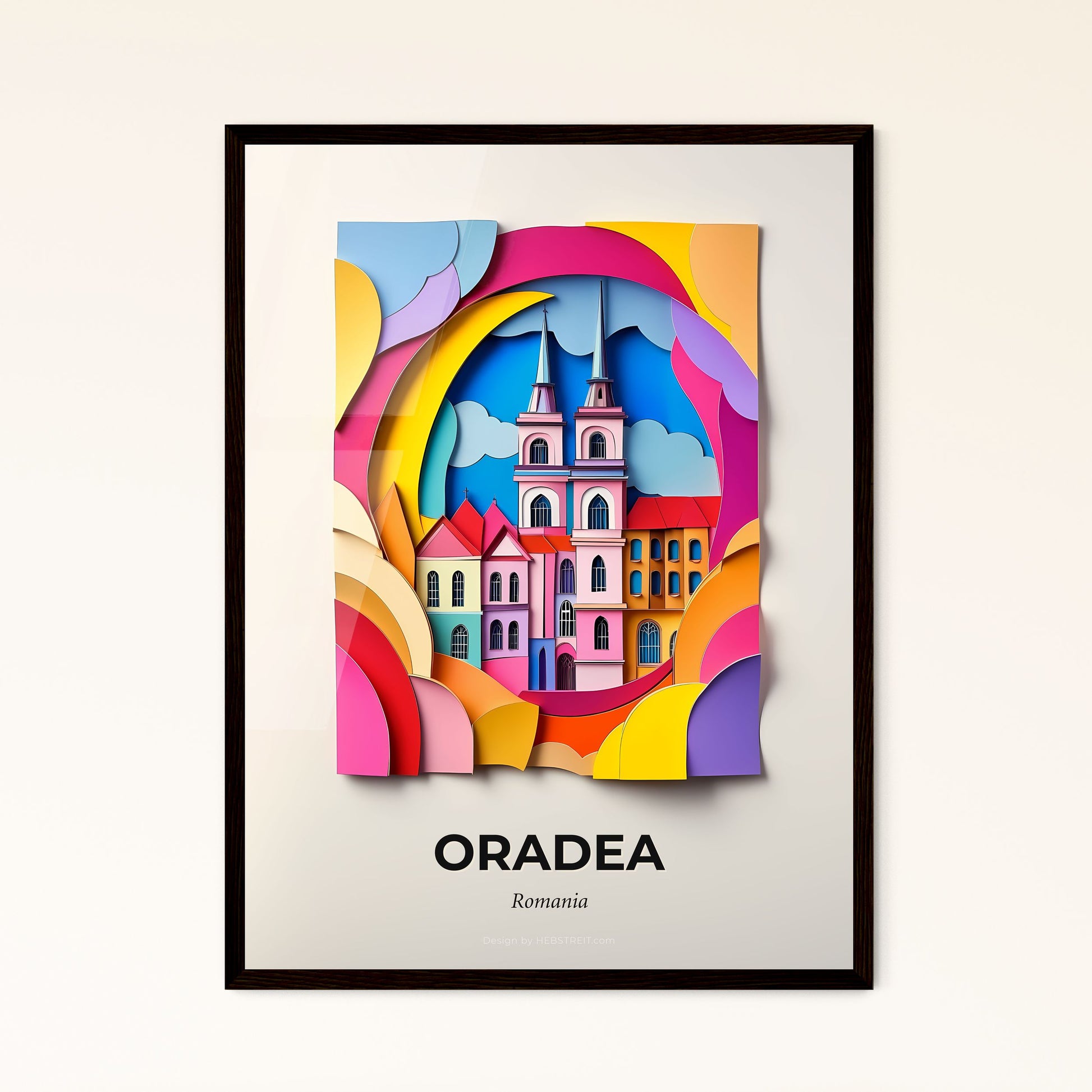 Vivid Oradea, Romania - a church with a clock tower