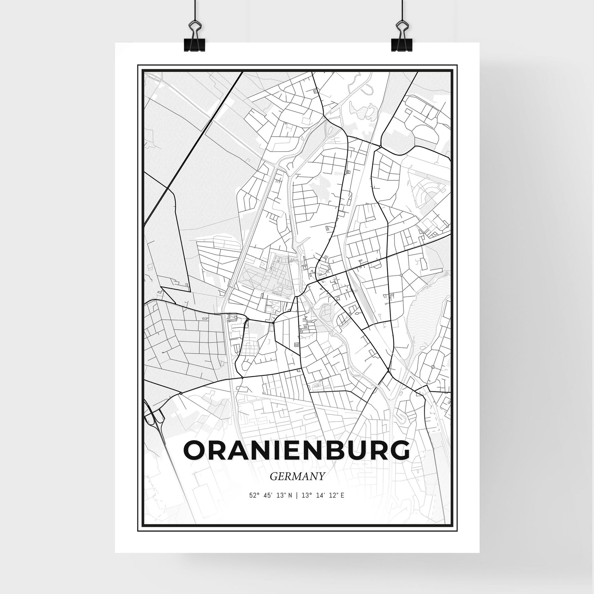 Oranienburg Germany - Premium City Map Poster