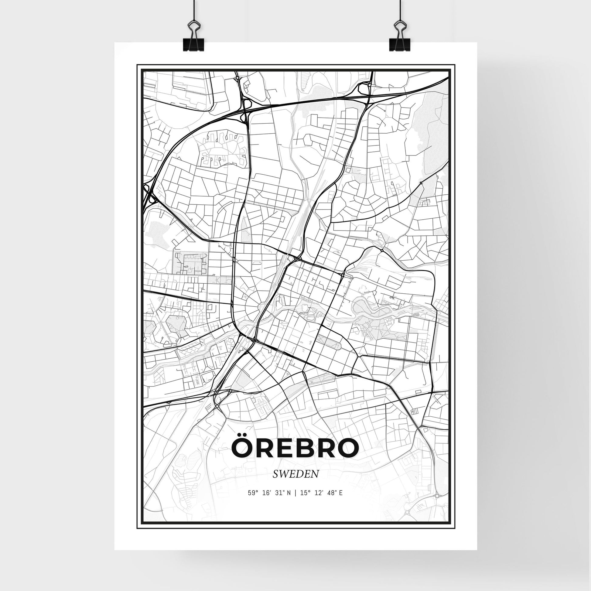 Örebro Sweden - Premium City Map Poster