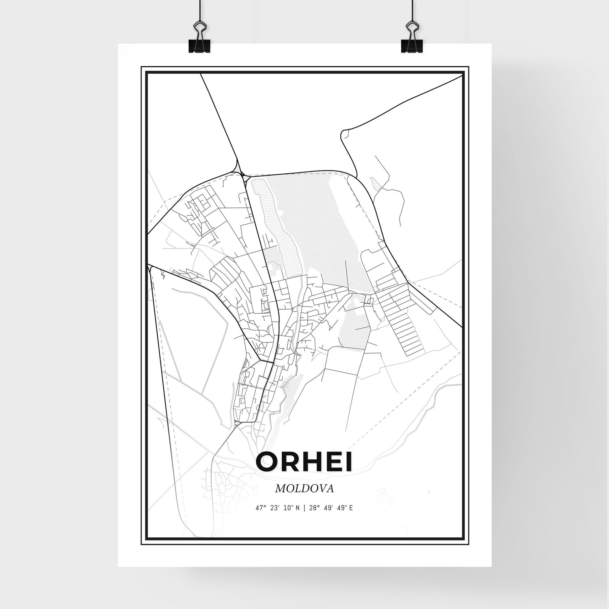 Orhei Moldova - Premium City Map Poster