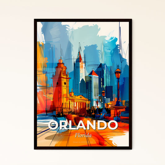 Vibrant Orlando, Florida - A Painting Of A City